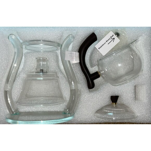 Lazy Kungfu Tea Set Semi Automatic Drip Rotating with Infuser teapot set Glass - Picture 6 of 7